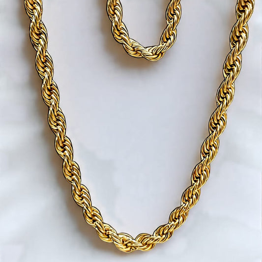 Rope chain and Bracelet gold edition